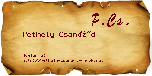 Pethely Csanád névjegykártya